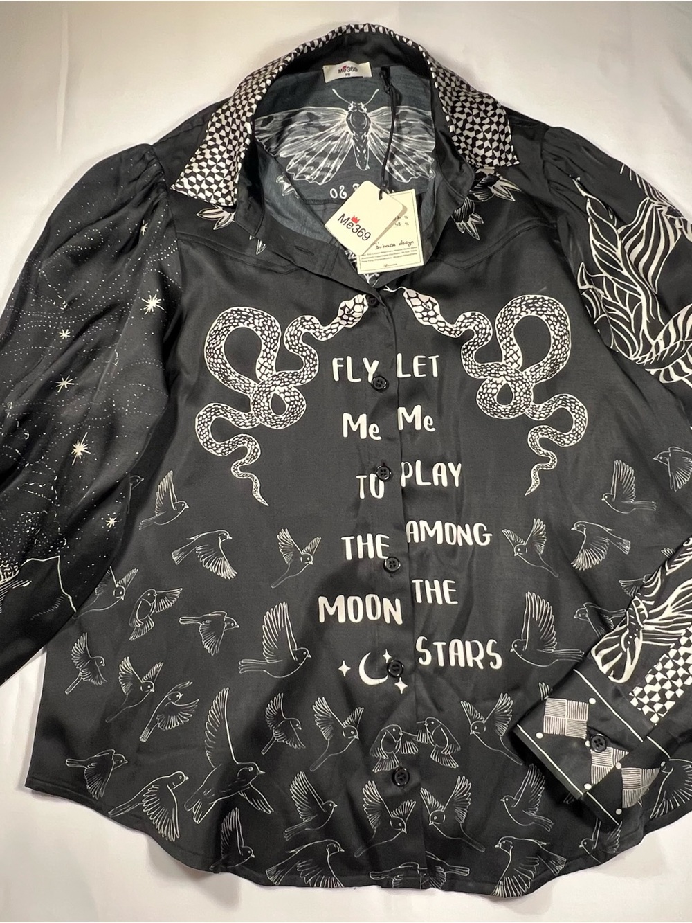 Grace Cropped Black Magic shirt -Me369